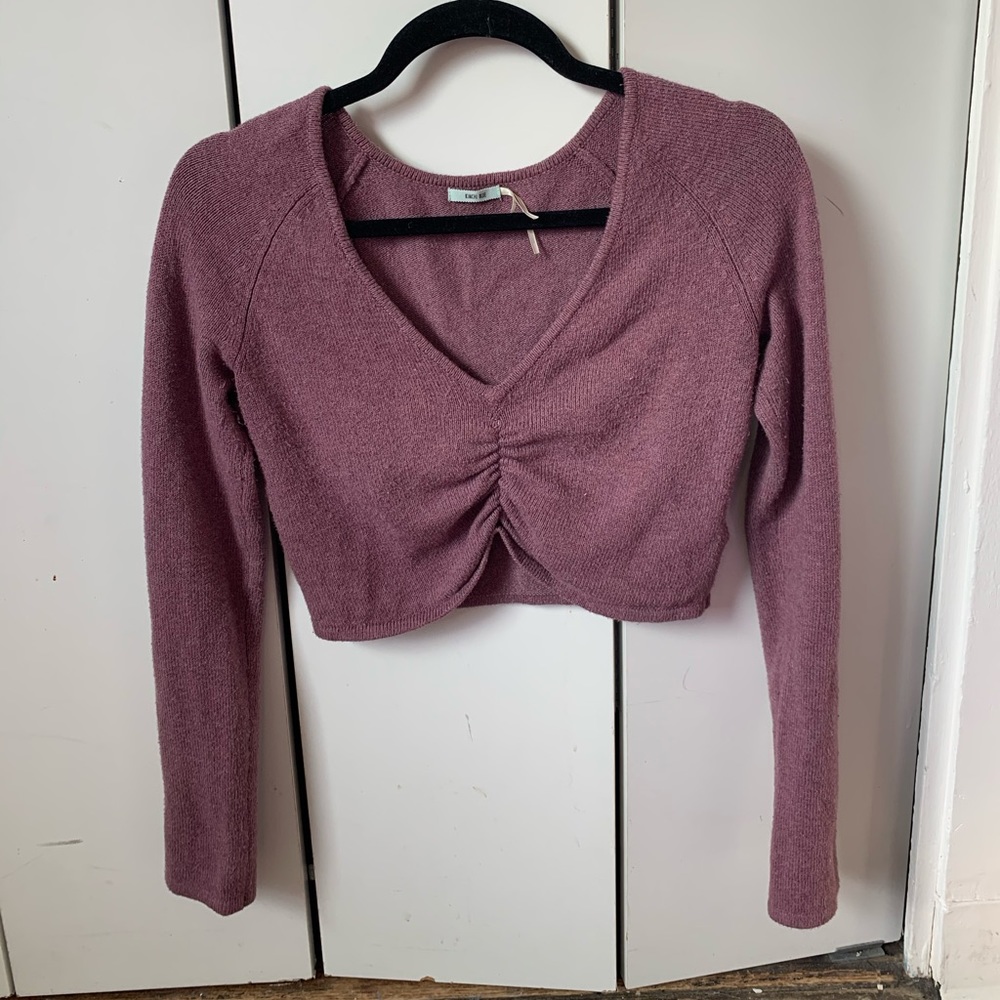 Mauve cinched crop top!!